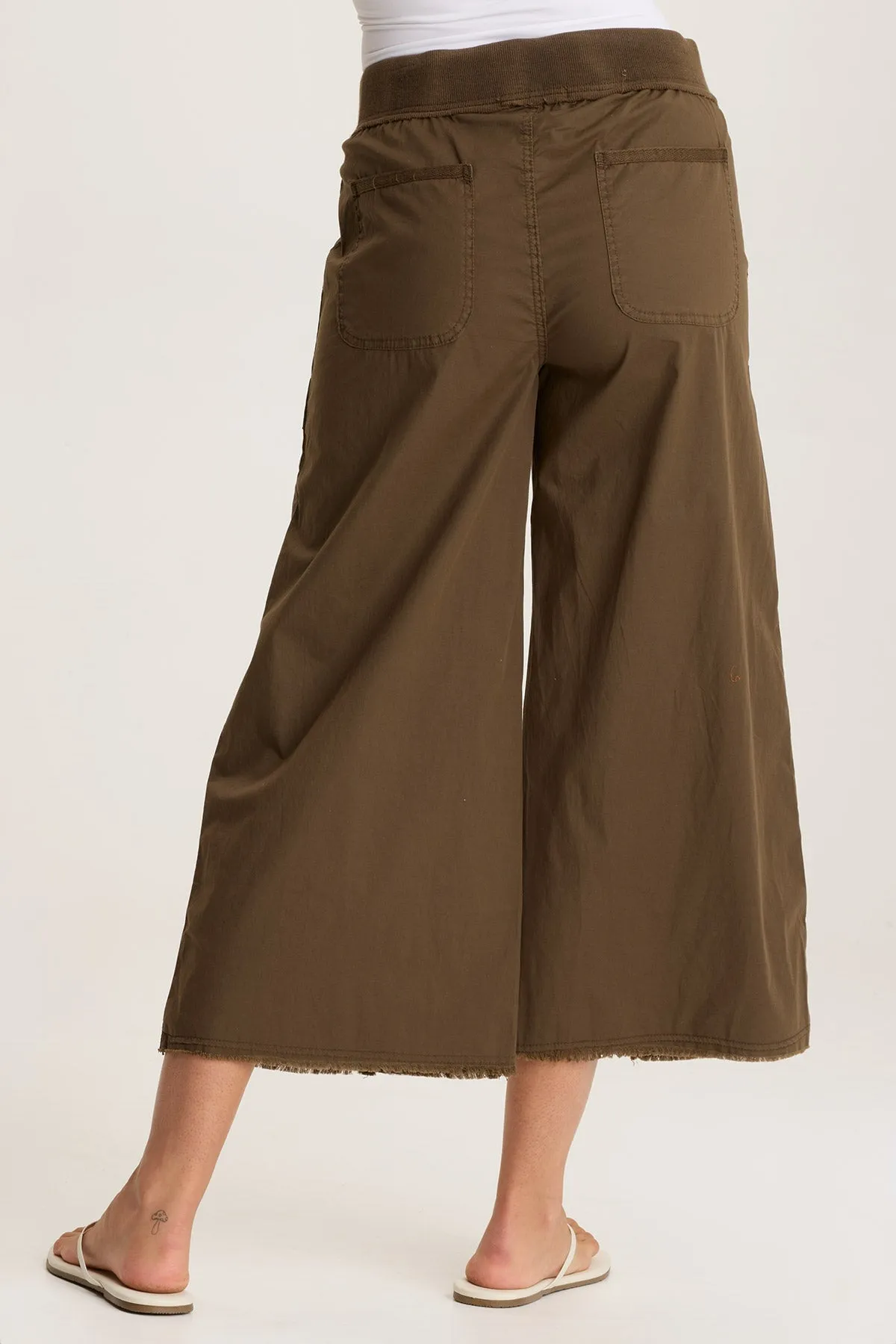 Seaver Poplin Wide Leg Crop Pant