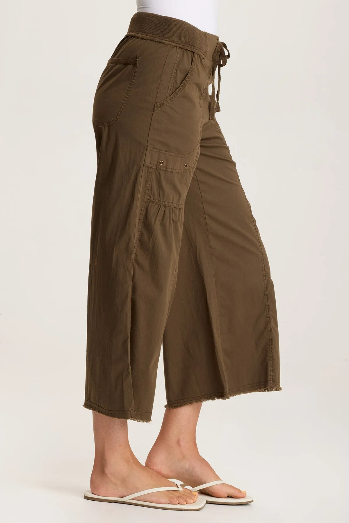 Seaver Poplin Wide Leg Crop Pant
