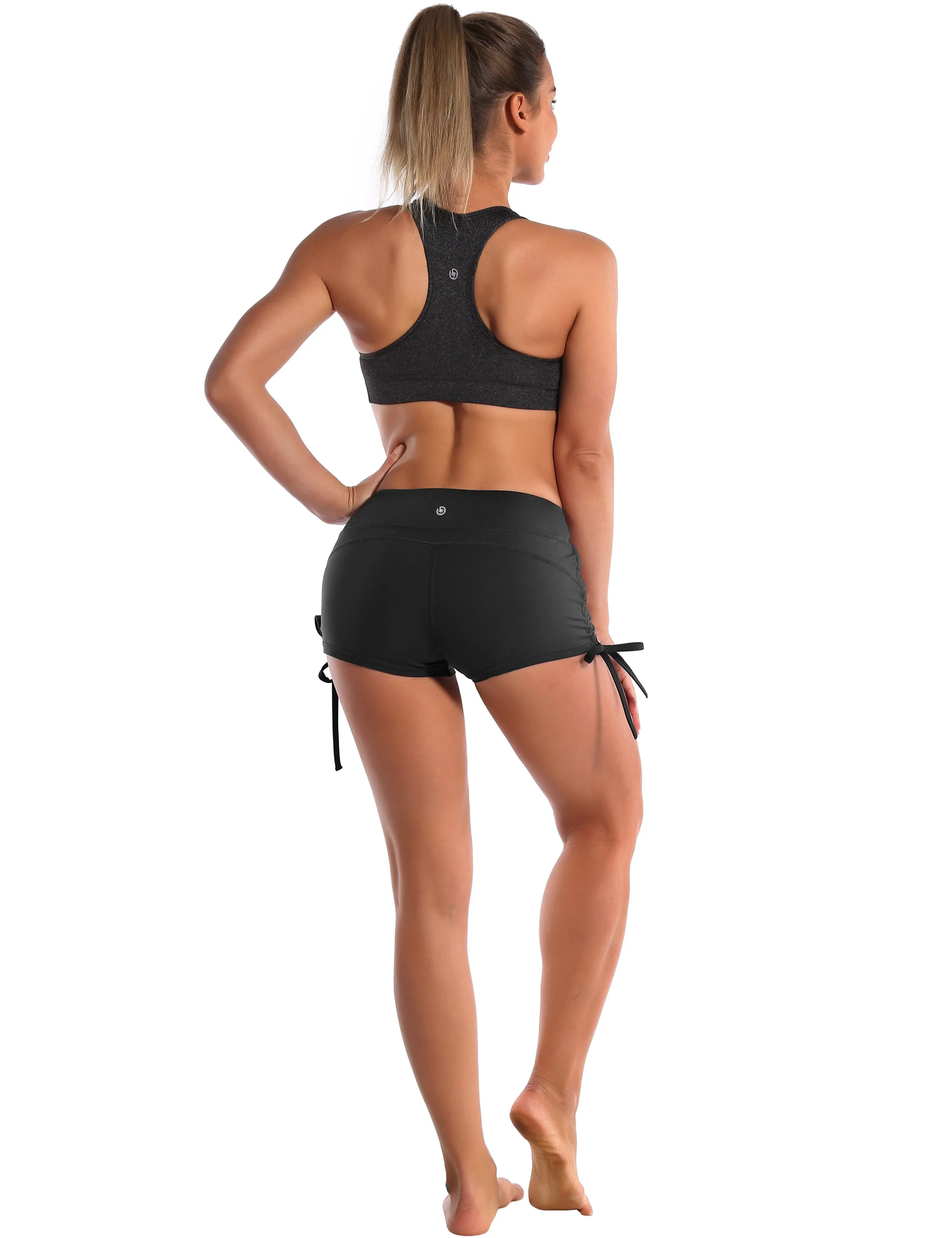 Side Drawstring Hot Shorts black ins_Jogging