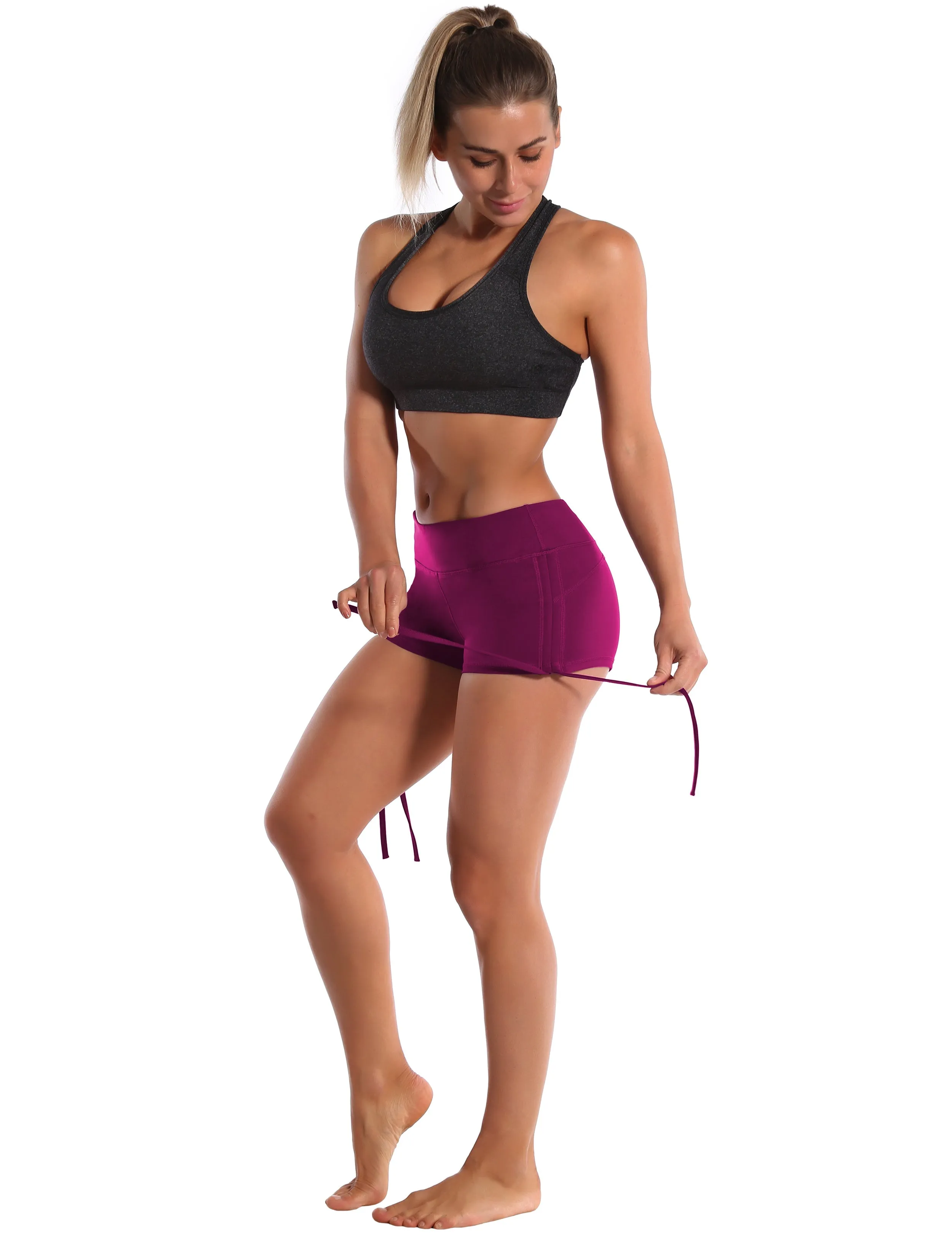 Side Drawstring Hot Shorts grapevine_Running
