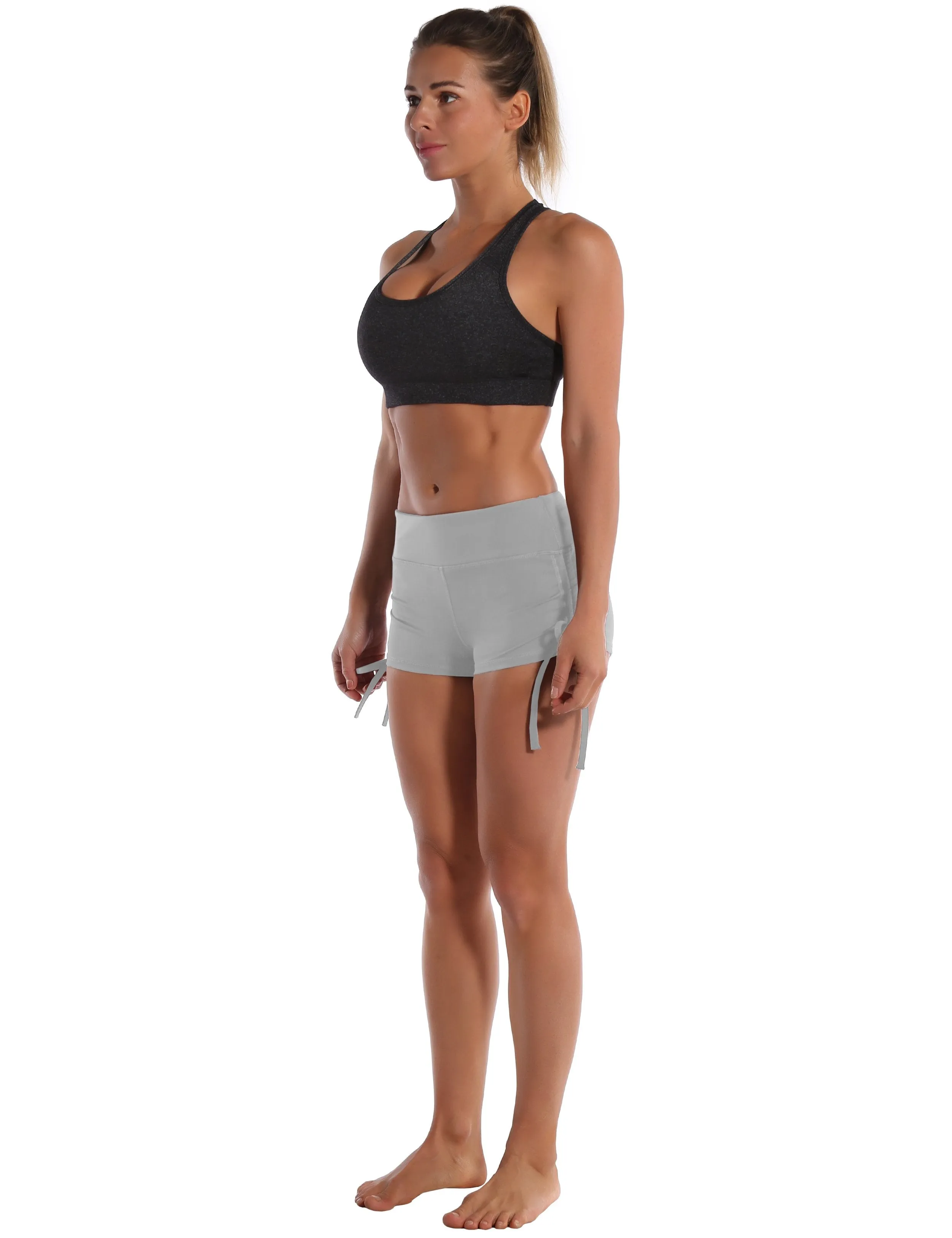Side Drawstring Hot Shorts lightgray ins_Jogging
