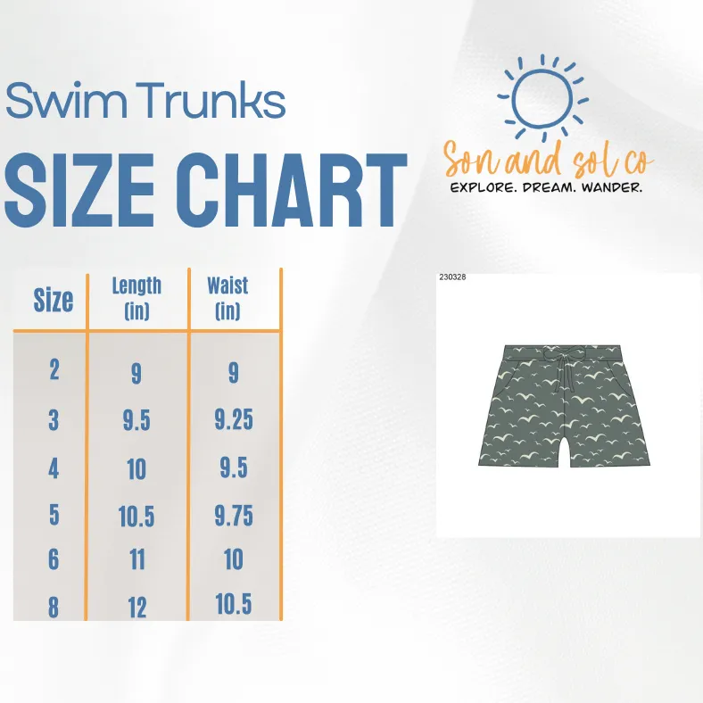 Soaring Seagulls Kids Swim Shorts