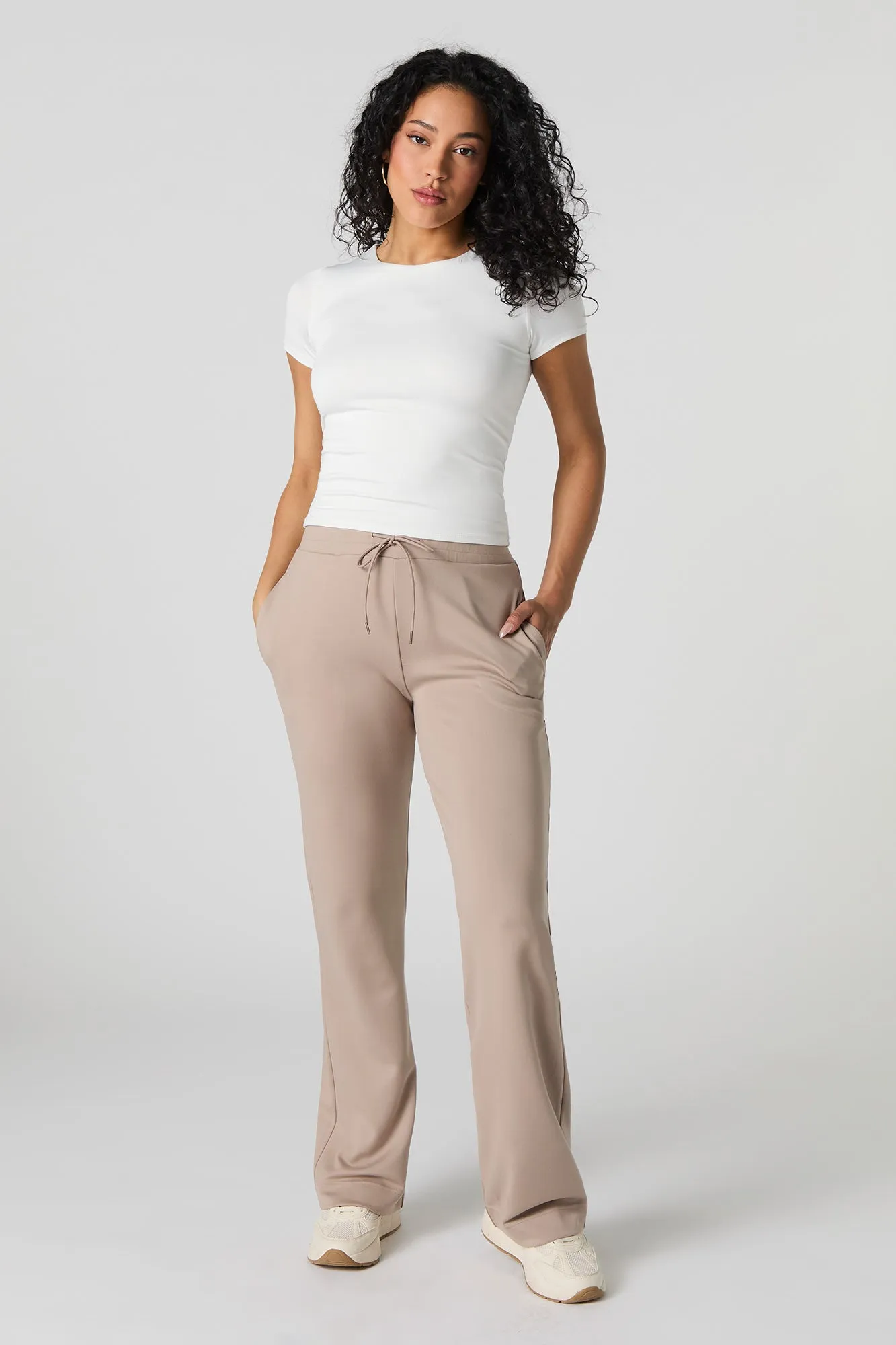 Soft Drawstring Wide Leg Pant