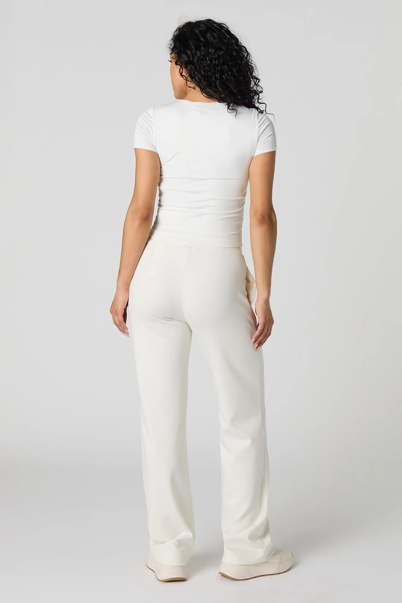 Soft Drawstring Wide Leg Pant