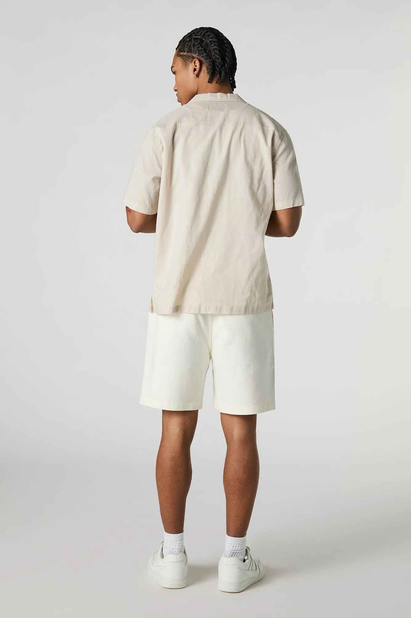 Solid Drawstring Mid Length Short