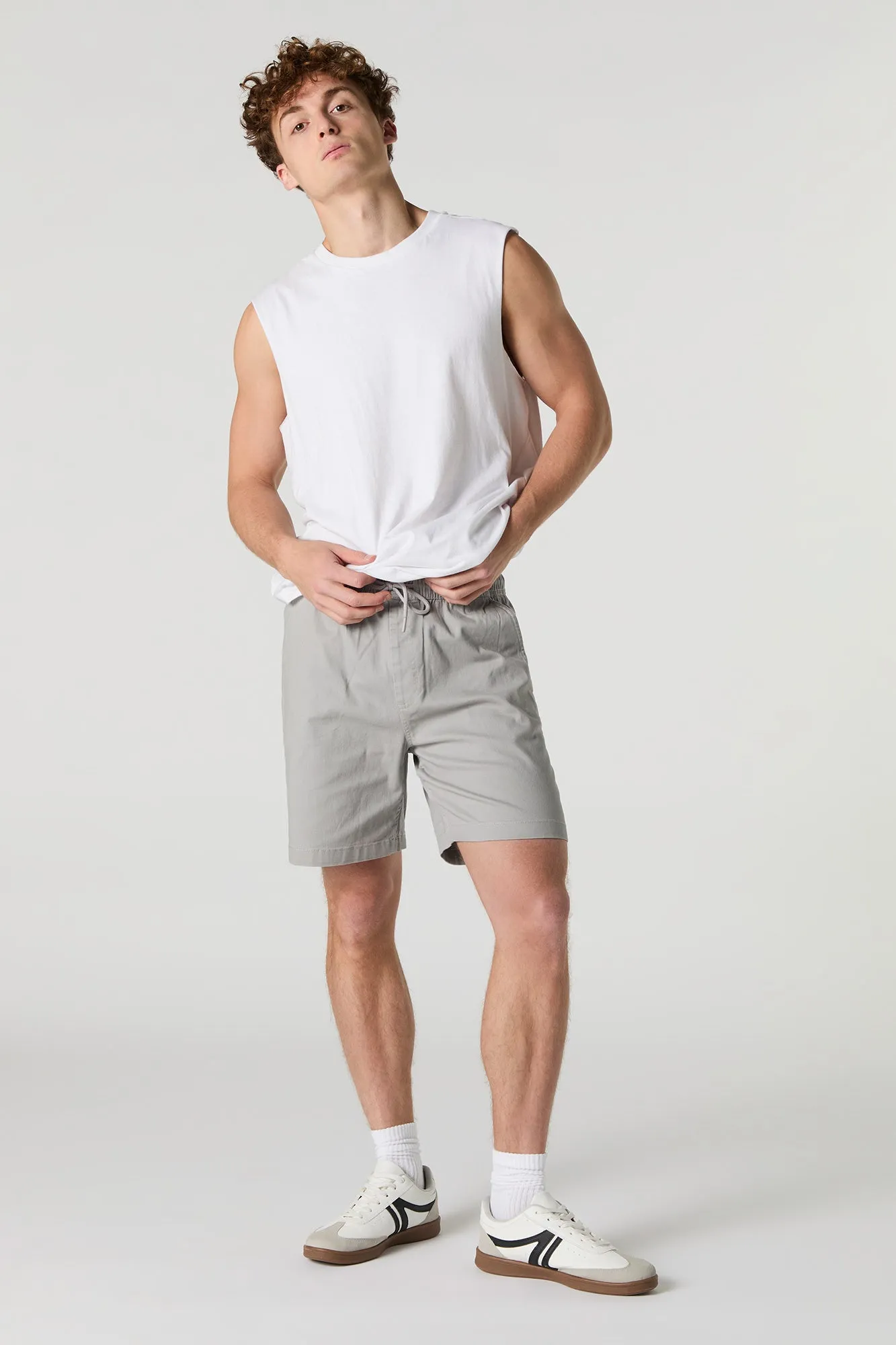 Solid Drawstring Short