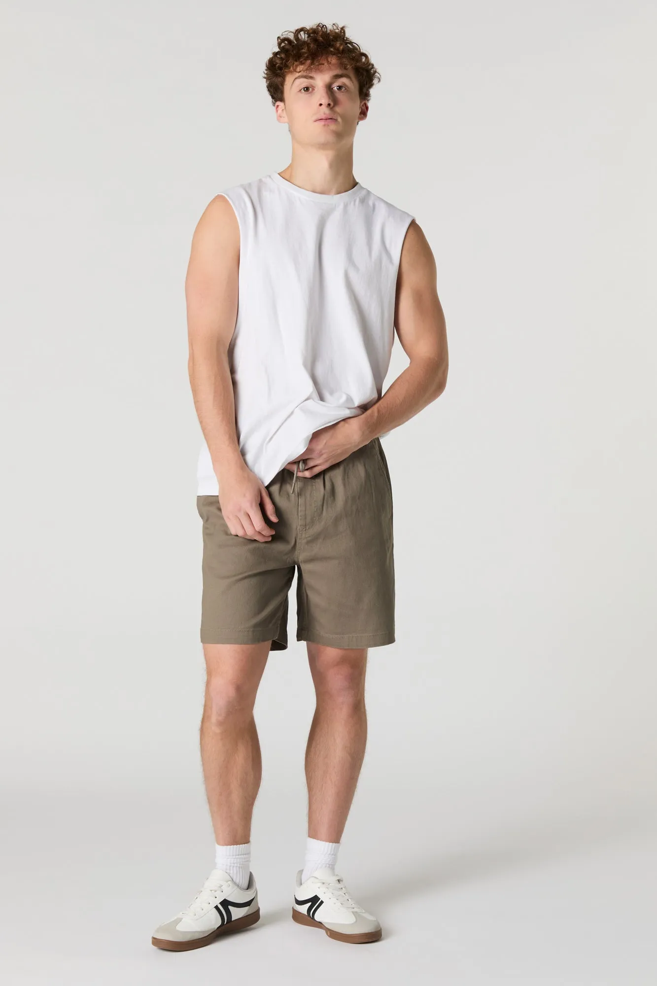 Solid Drawstring Short