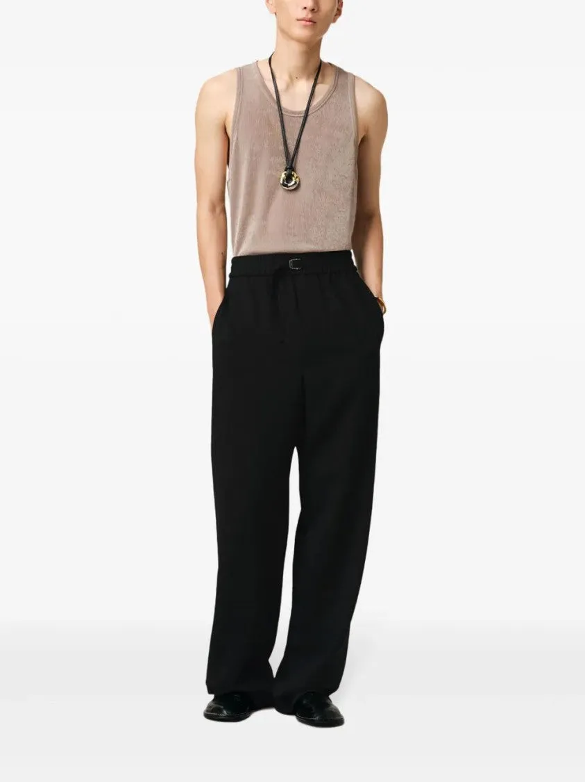 Straight-Leg Wool Trousers