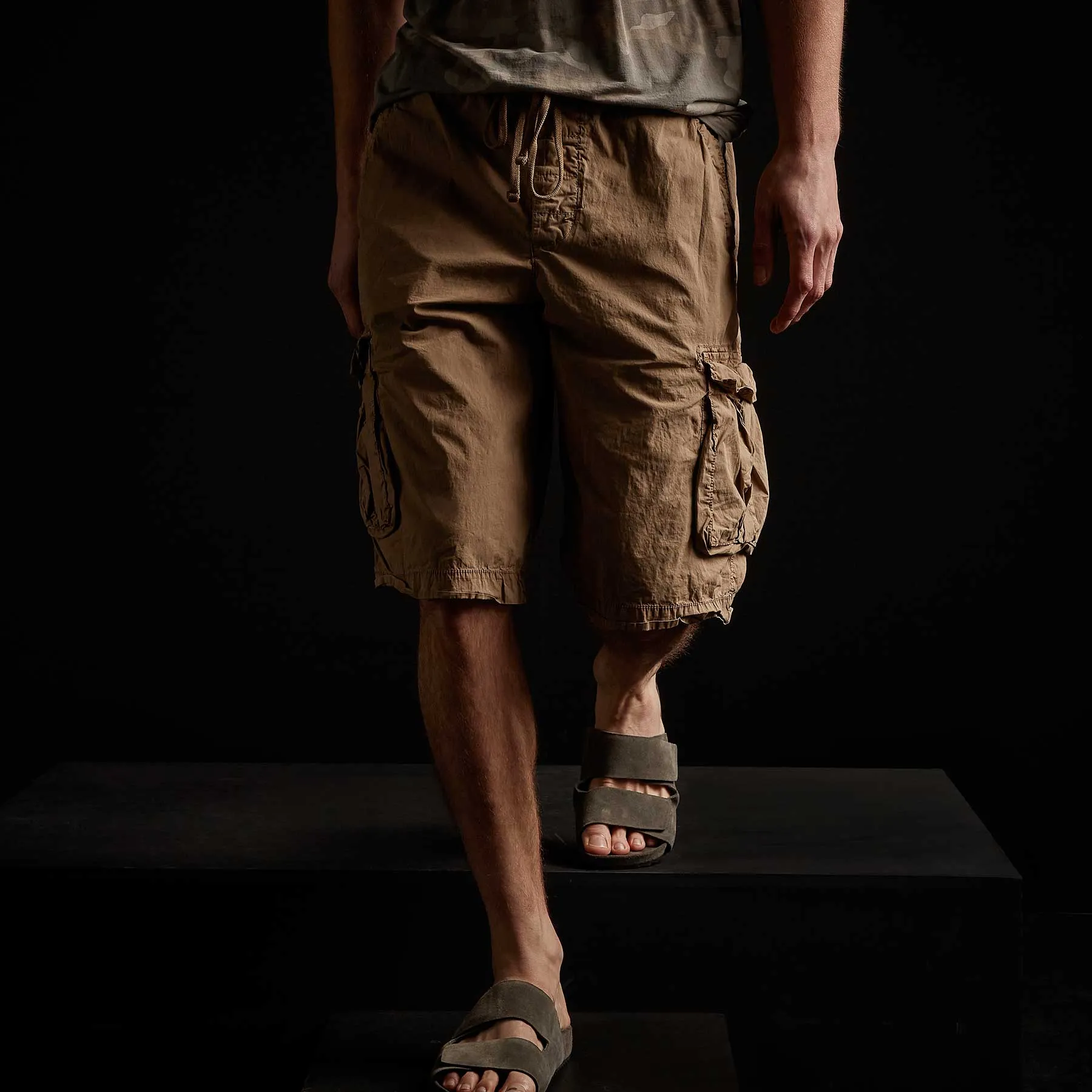 Stretch Poplin Cargo Short - Vicuna Pigment