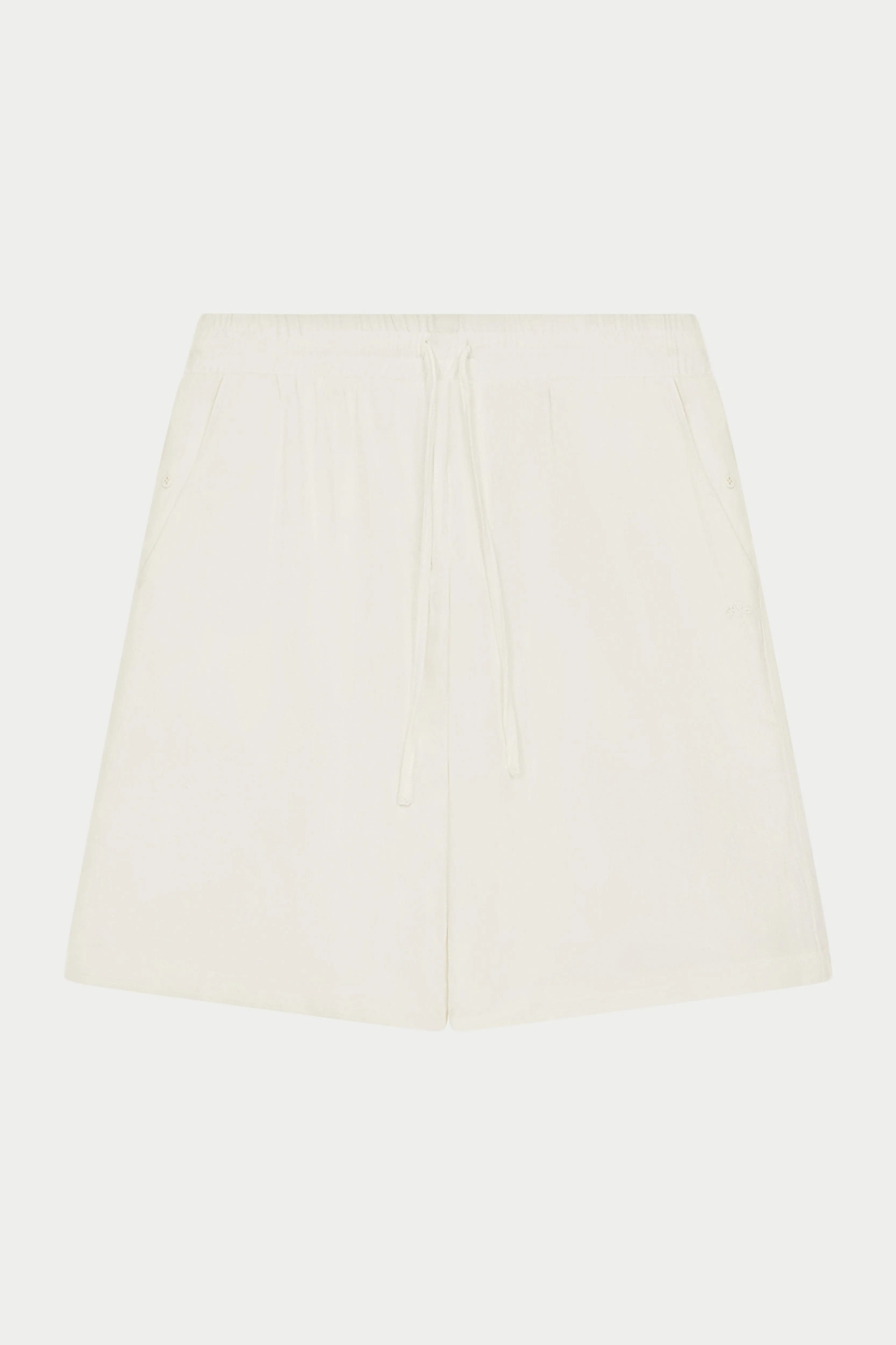 TEXTURED WOVEN SHORTS - WHITE