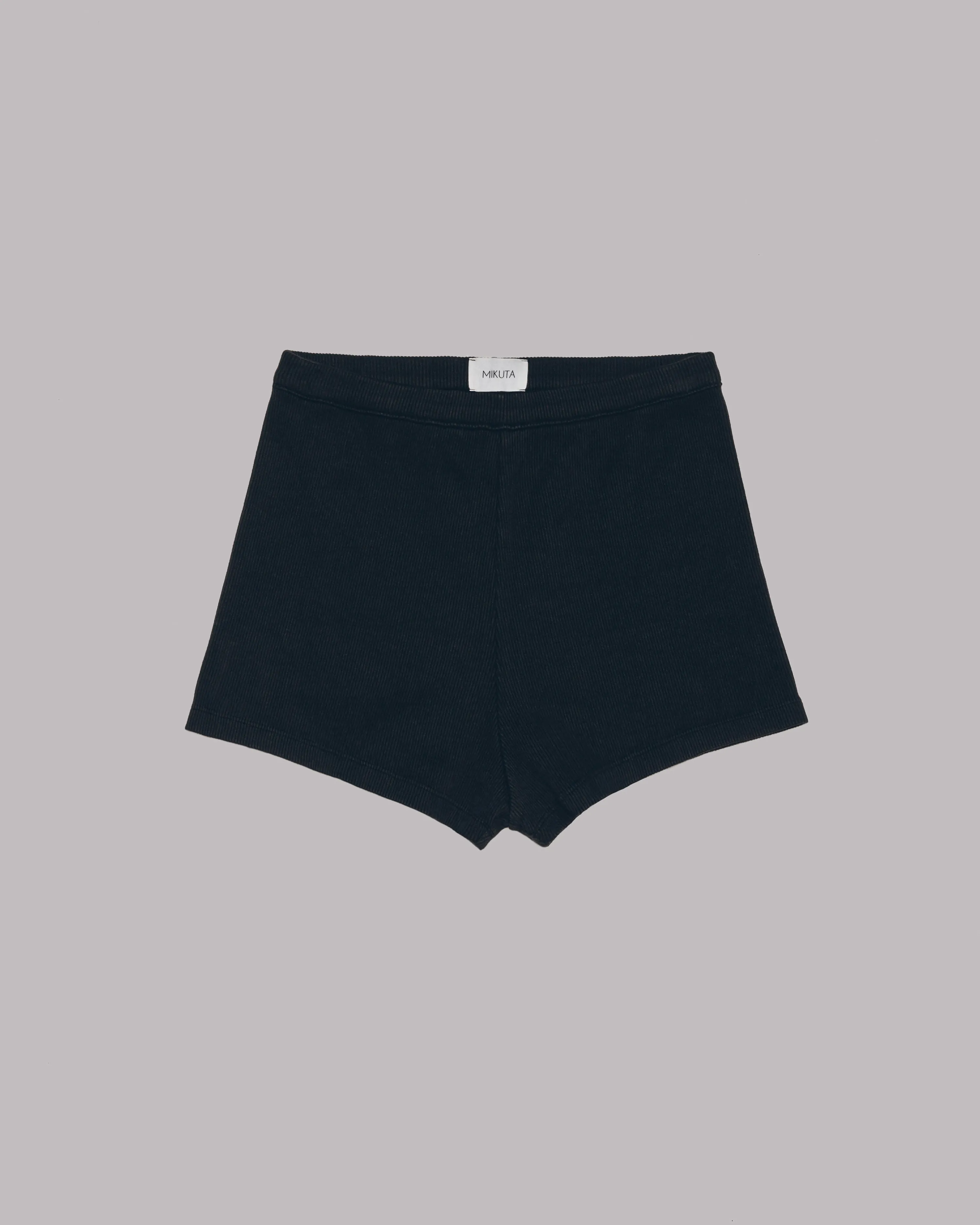 The Black Ribbed Shorts