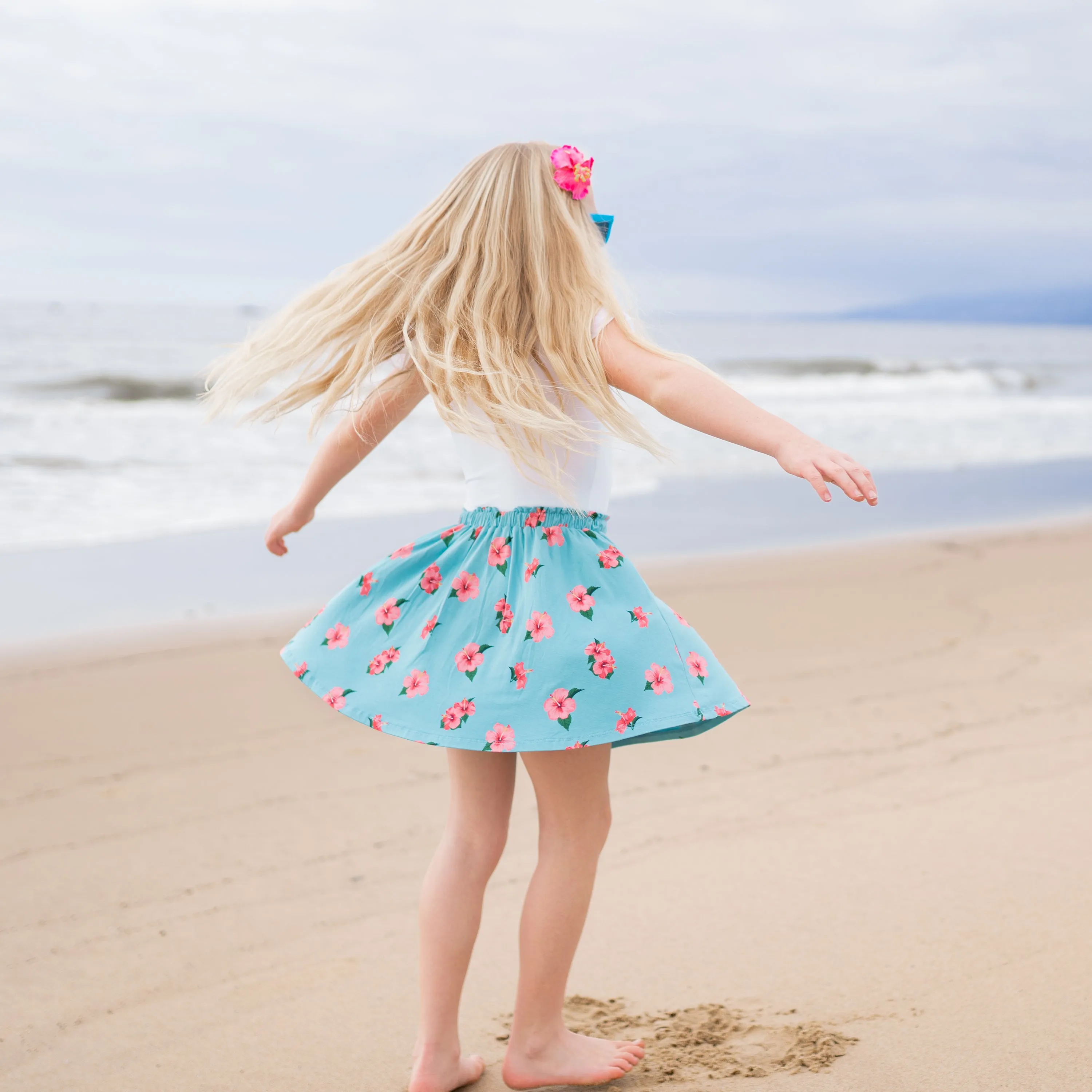 Toddler Skort in Hibiscus