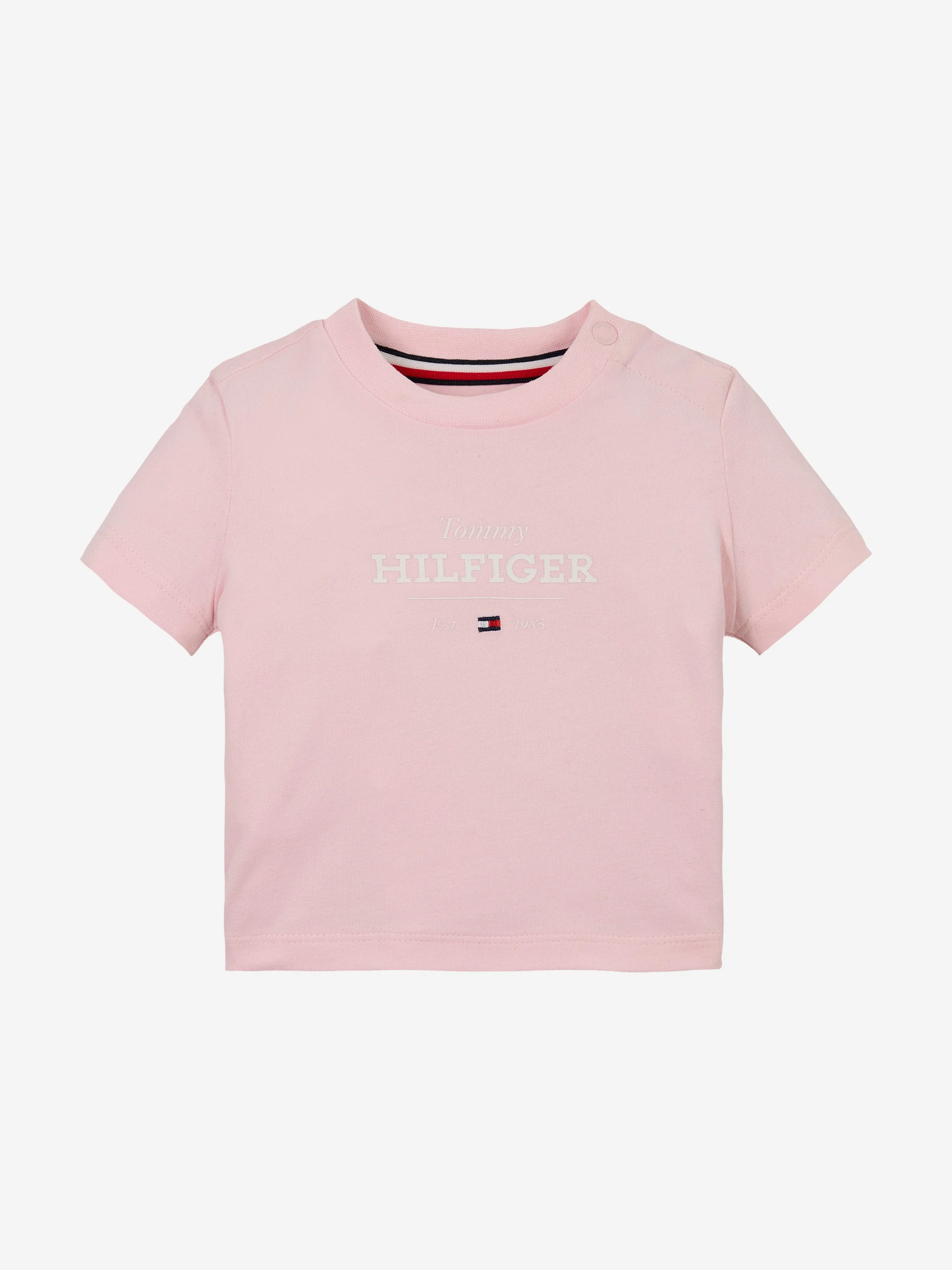Tommy Hilfiger Baby Girls Monotype T-Shirt and Shorts Set in Pink
