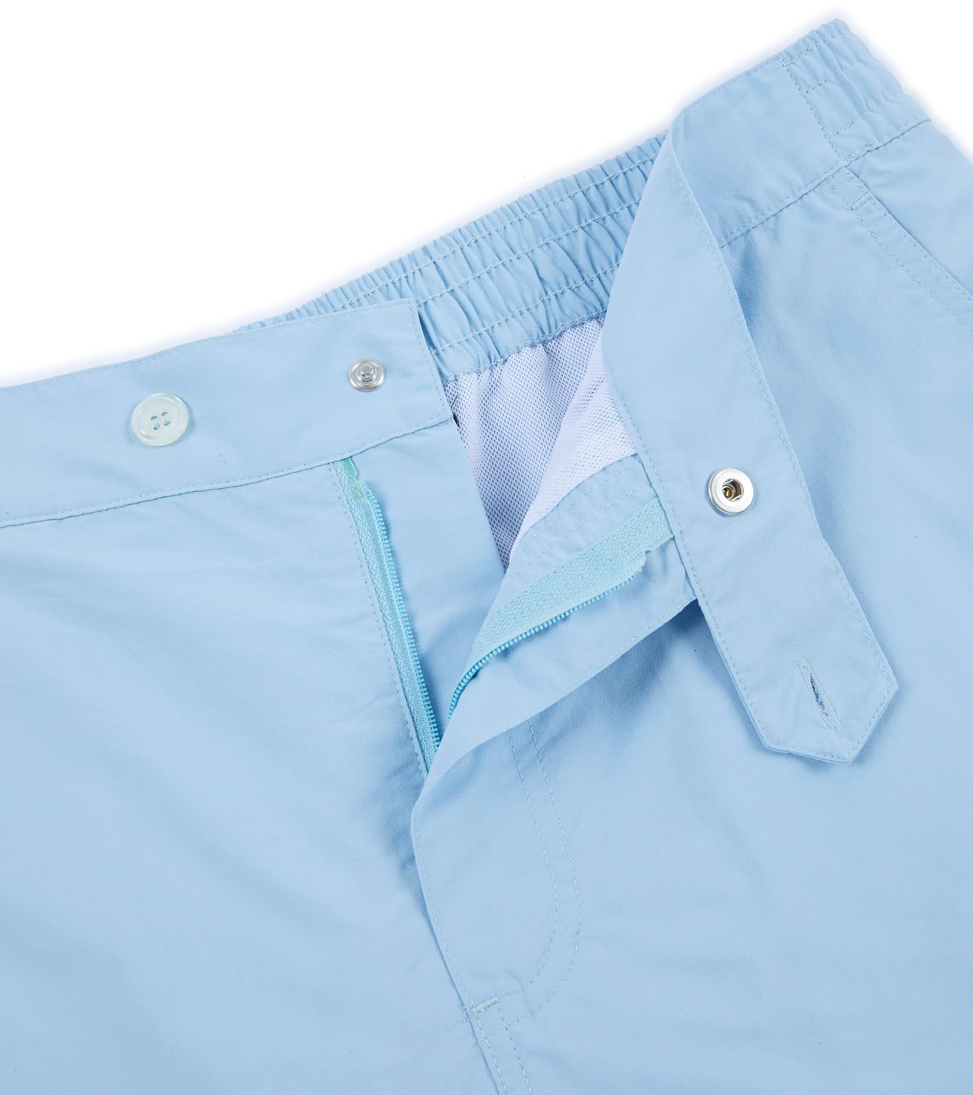 Trunk Foley Swim Shorts: Light Blue