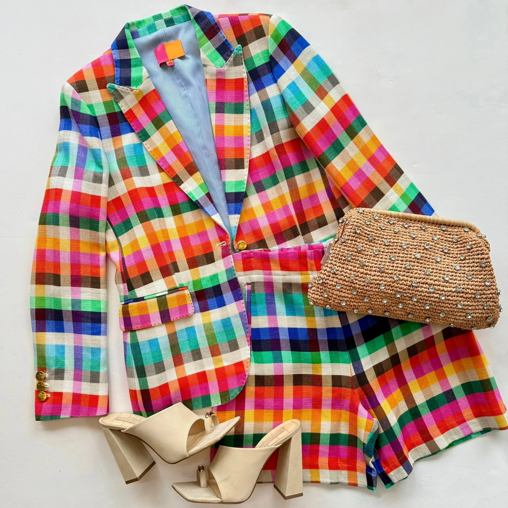 Vi32148 Madras Multi Shorts