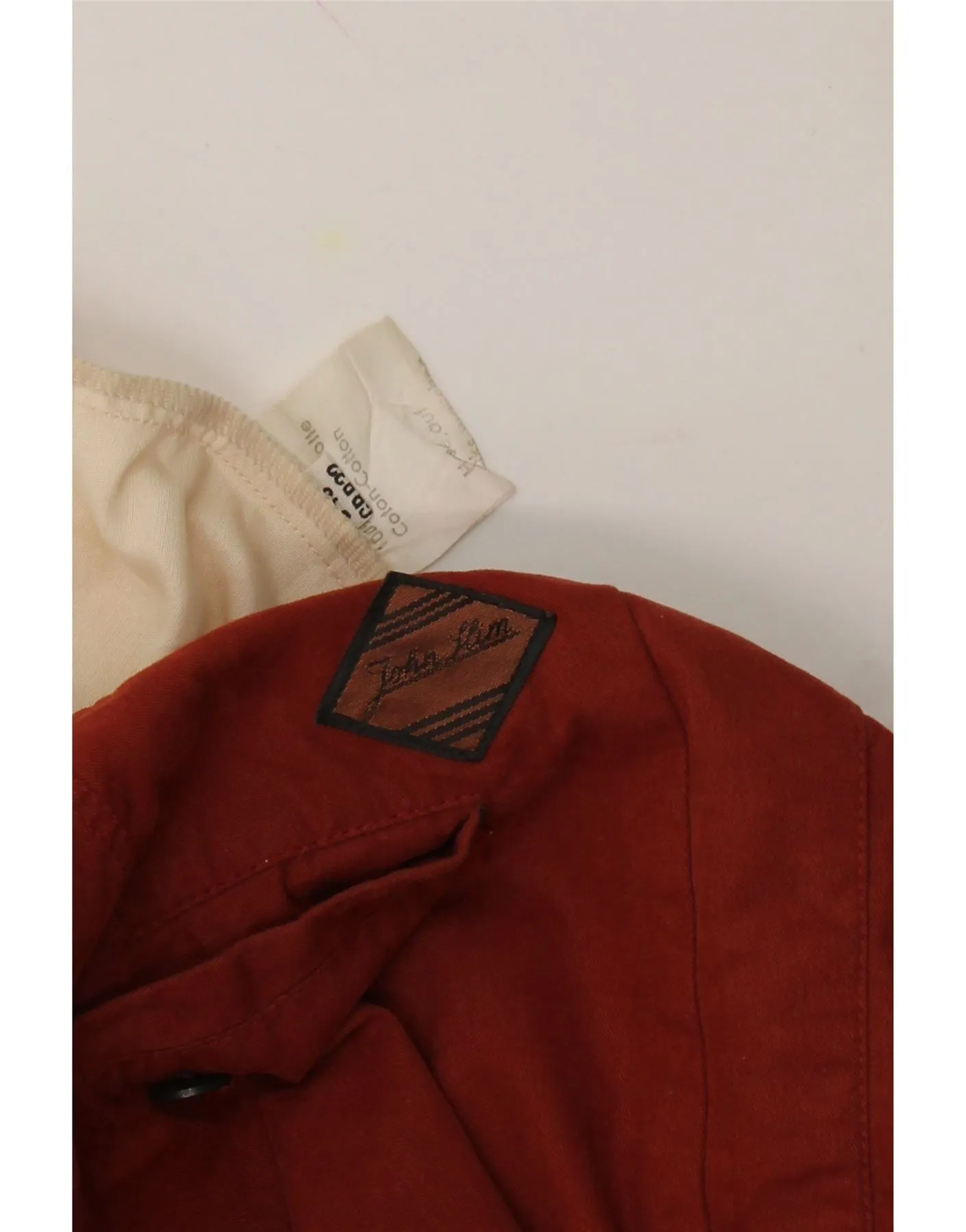 VINTAGE Mens Pegged Chino Trousers W32 L30 Red Cotton