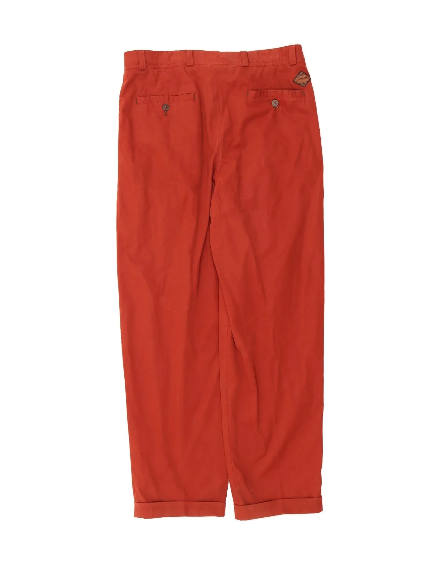 VINTAGE Mens Pegged Chino Trousers W32 L30 Red Cotton