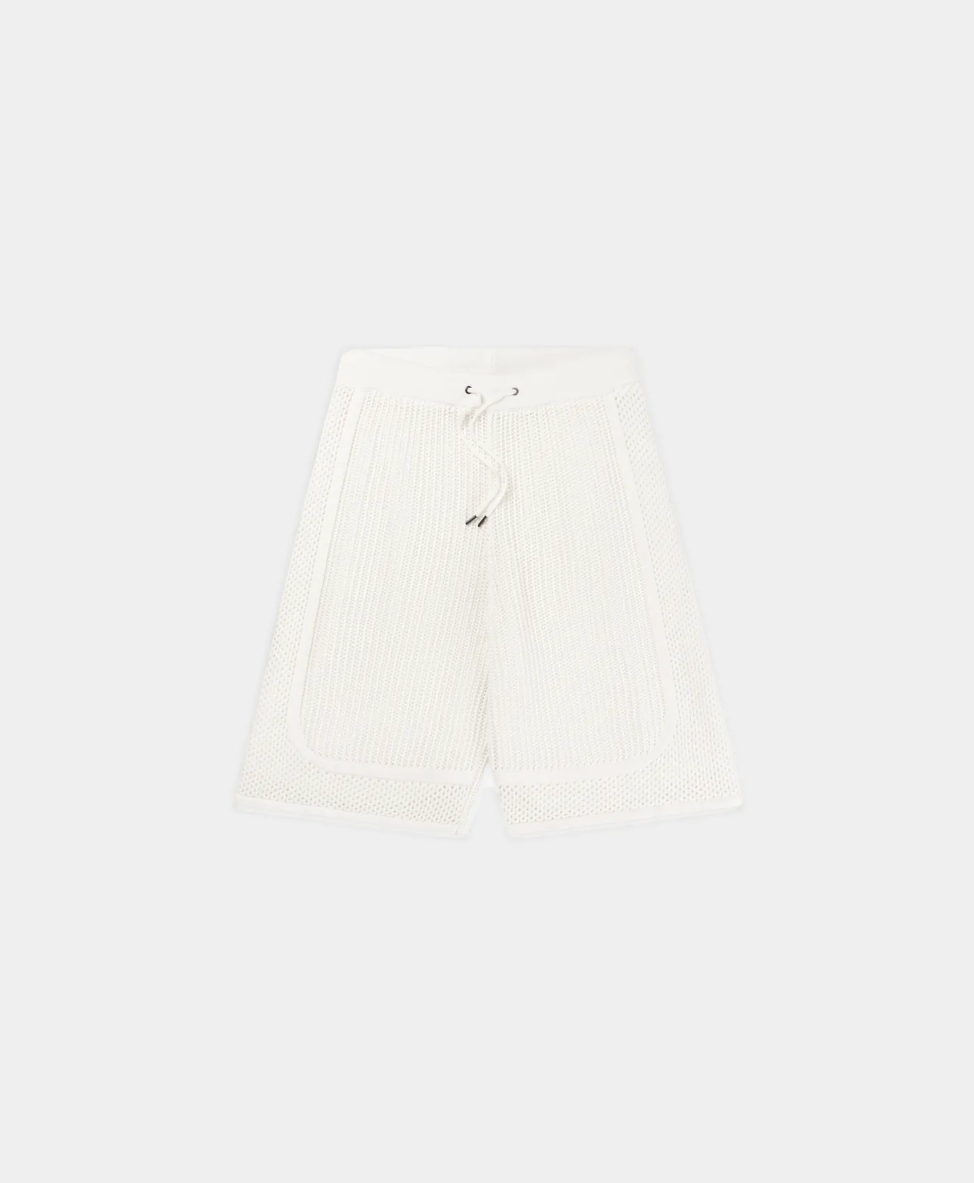 White Football Knit Sweater Short