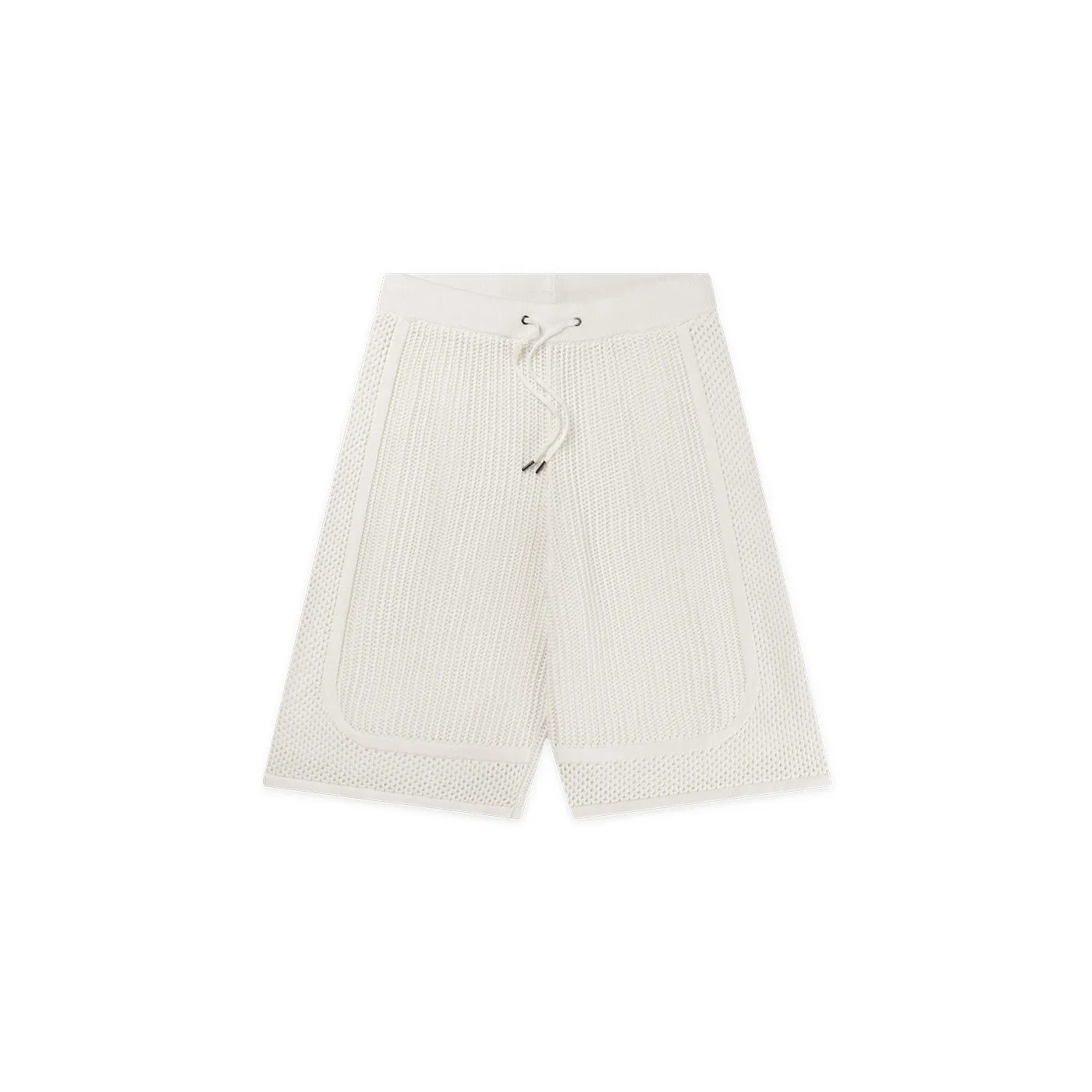 White Football Knit Sweater Short