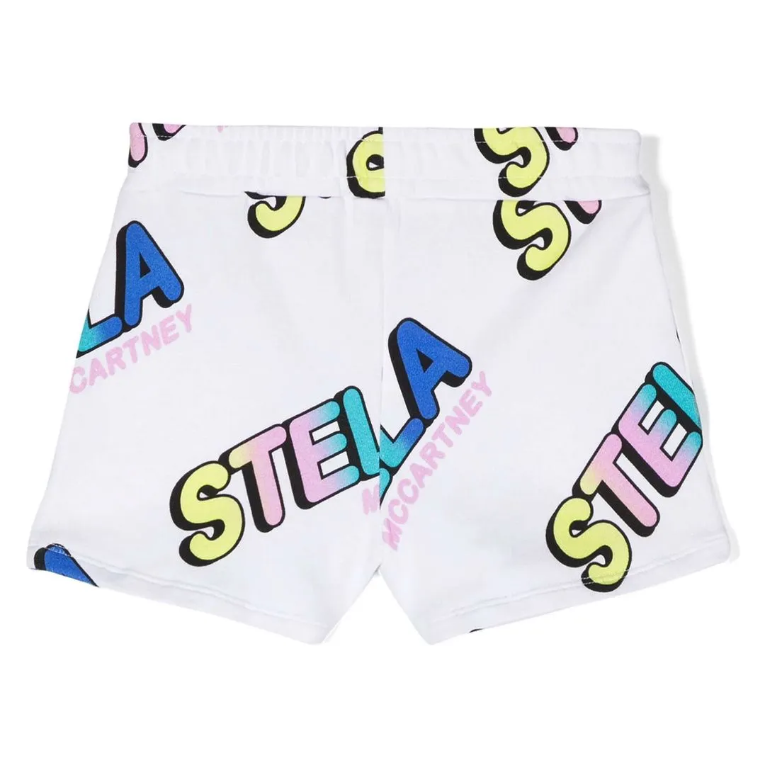 White Logo Shorts