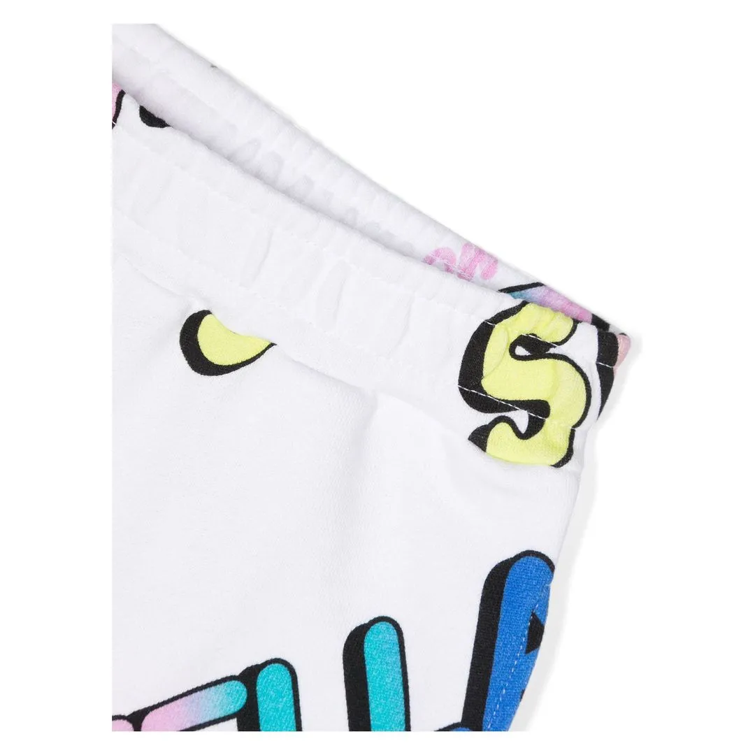 White Logo Shorts