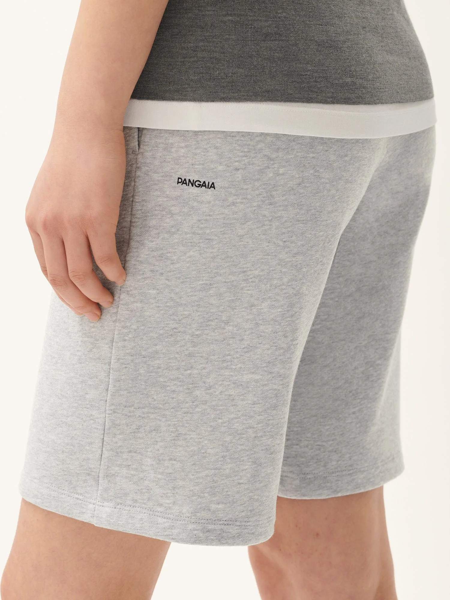 Womens 365 Midweight Long Shorts—grey marl