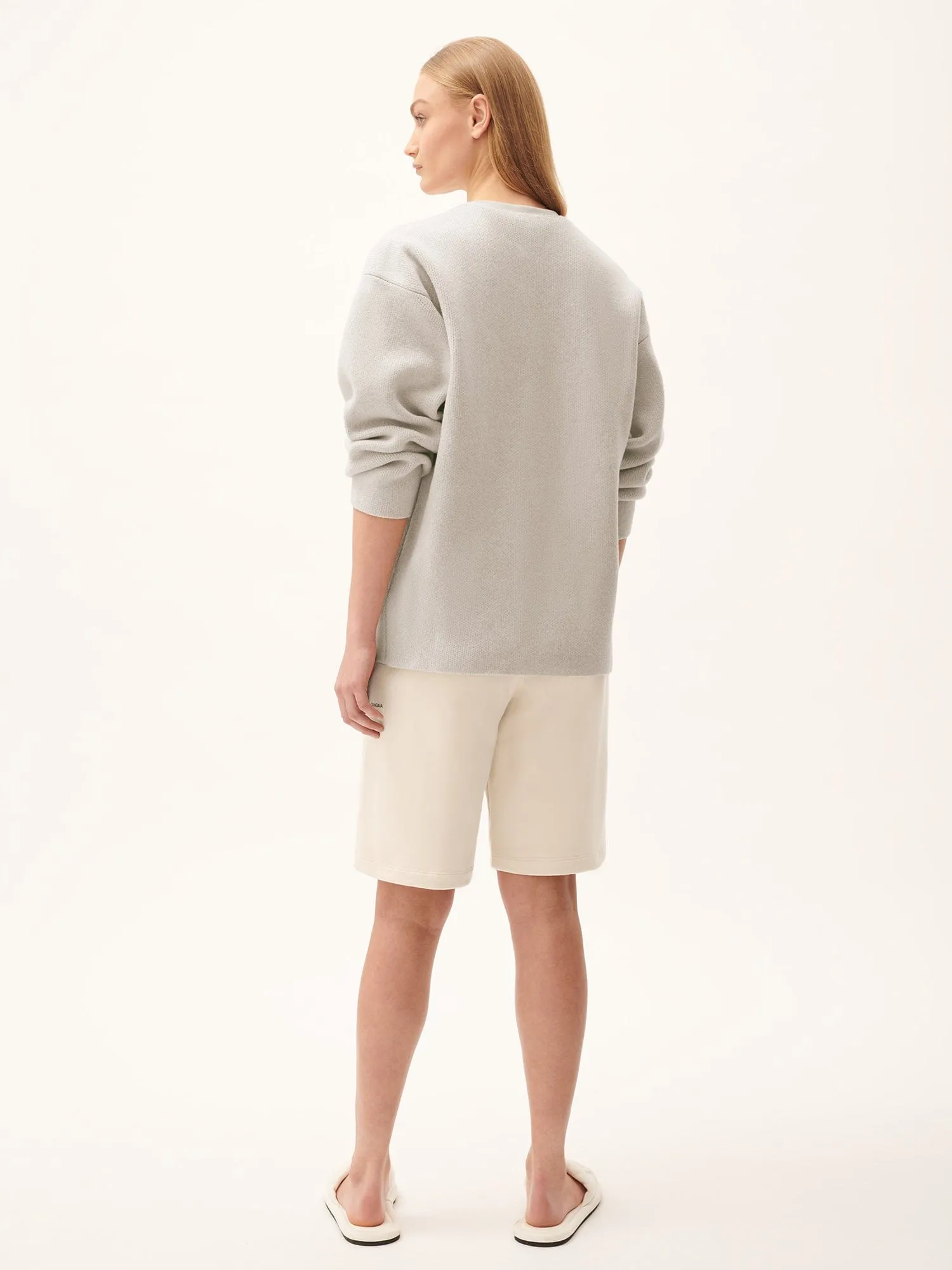 Womens 365 Midweight Long Shorts—sand