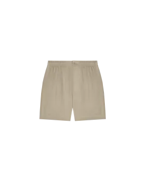 Womens DNA Linen Mid Length Shorts—cliff beige