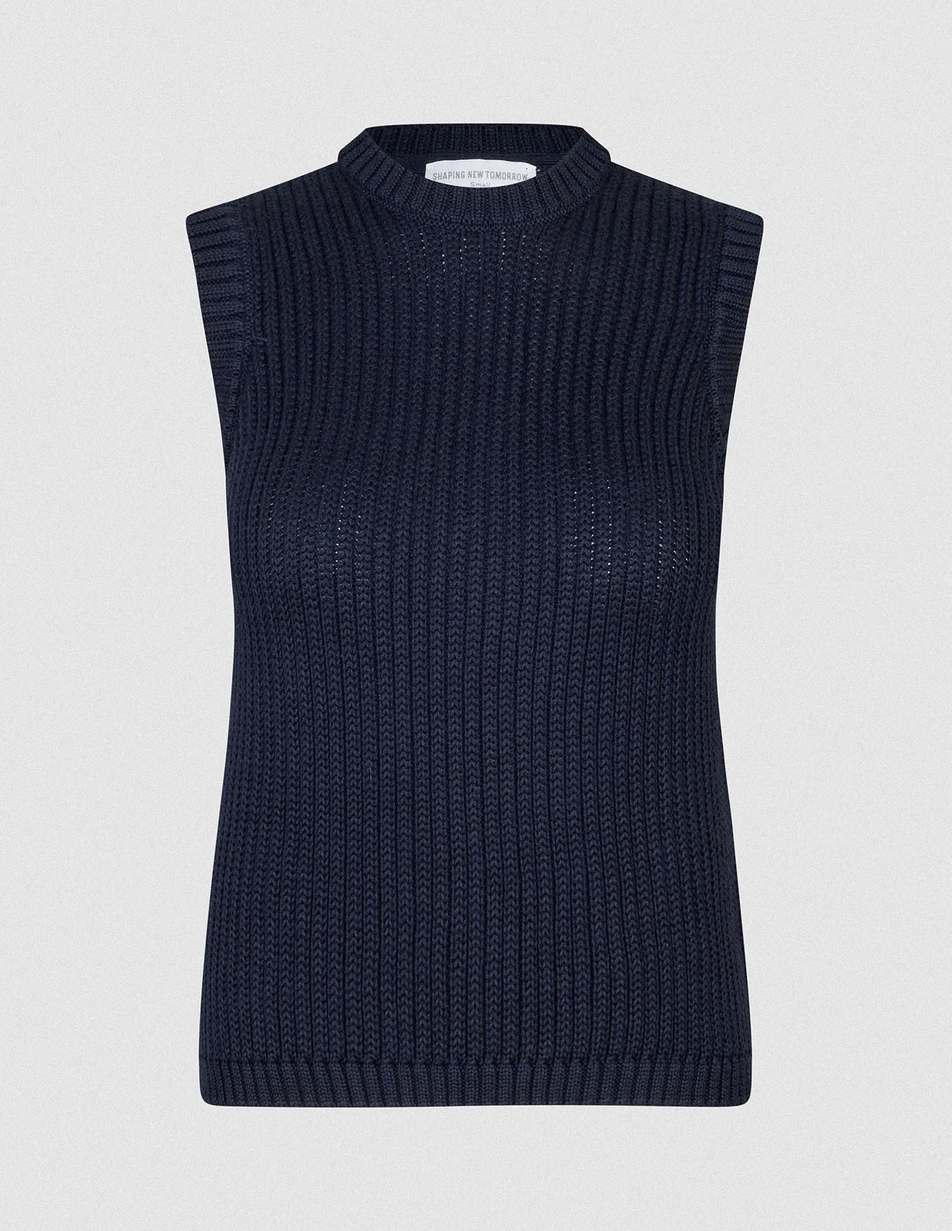 Women's Structured Knit Top Navy