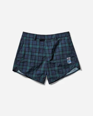 Women's Tailored Gym Short Black Tartan