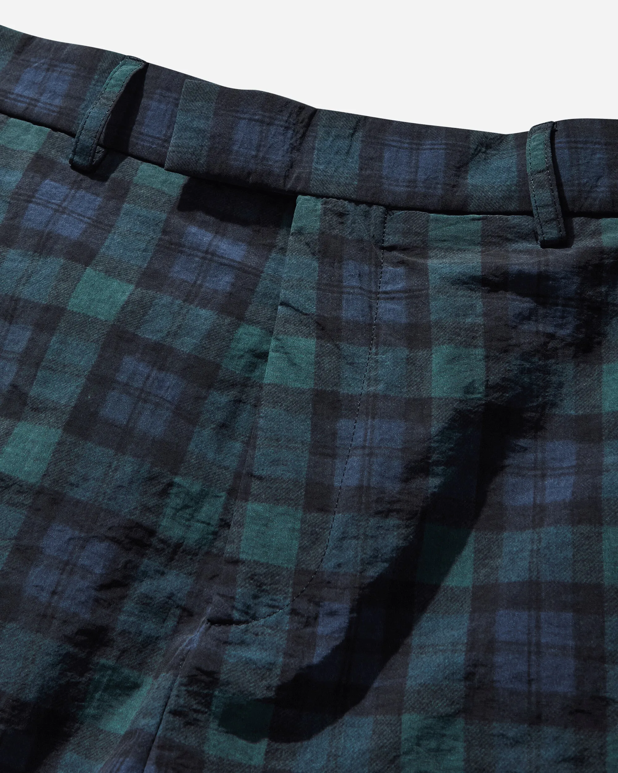 Women's Tailored Gym Short Black Tartan