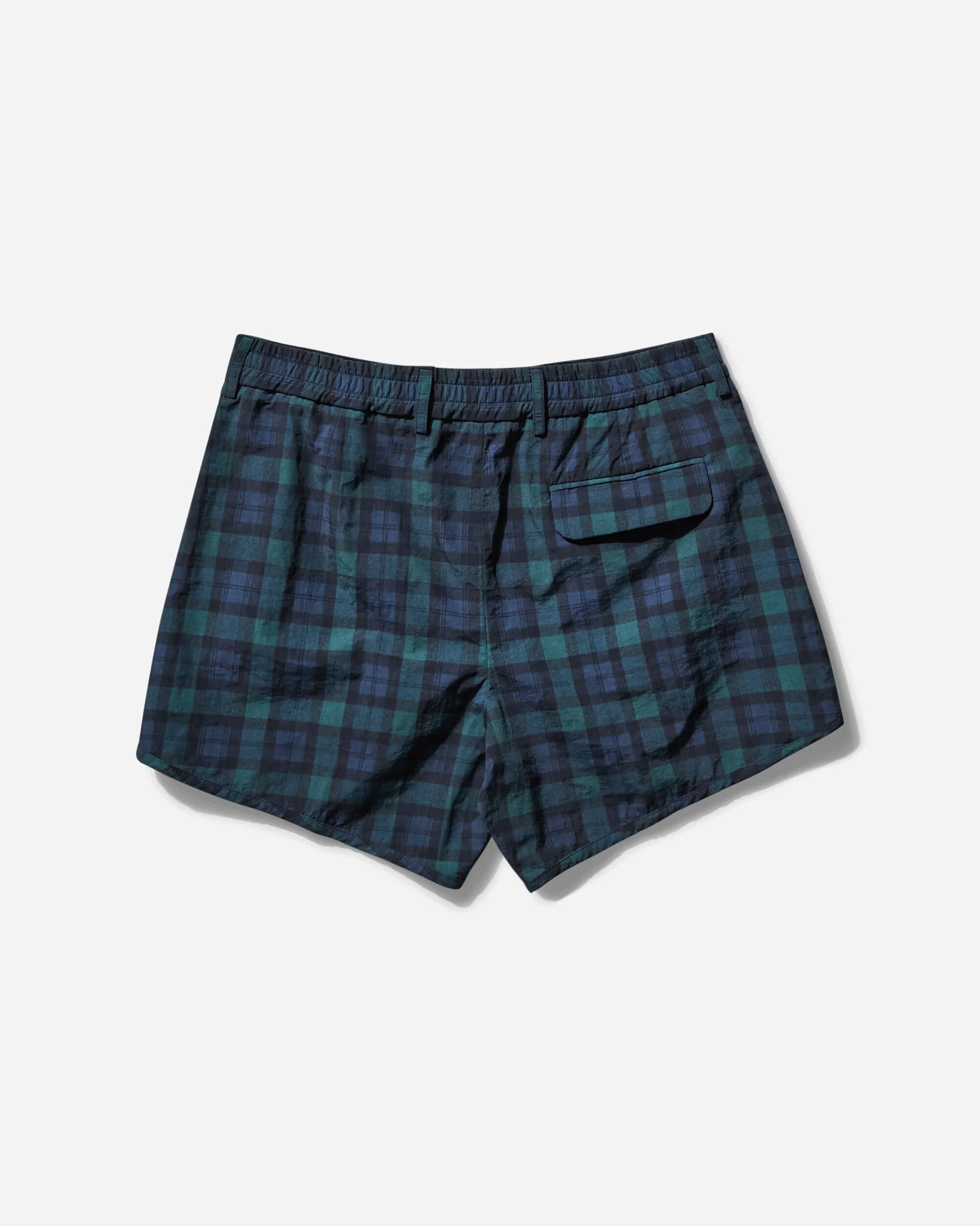 Women's Tailored Gym Short Black Tartan