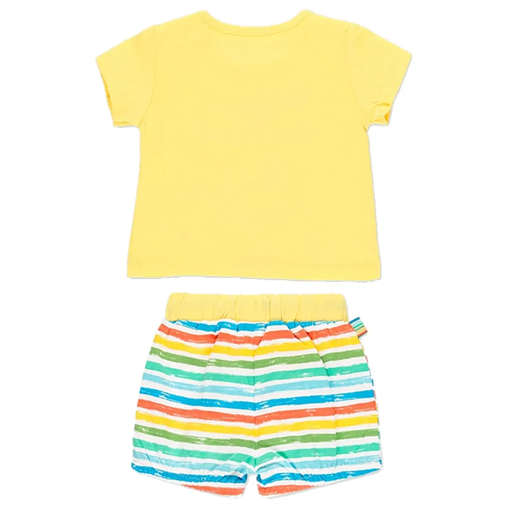 Yellow Sun Knit T-shirt Set