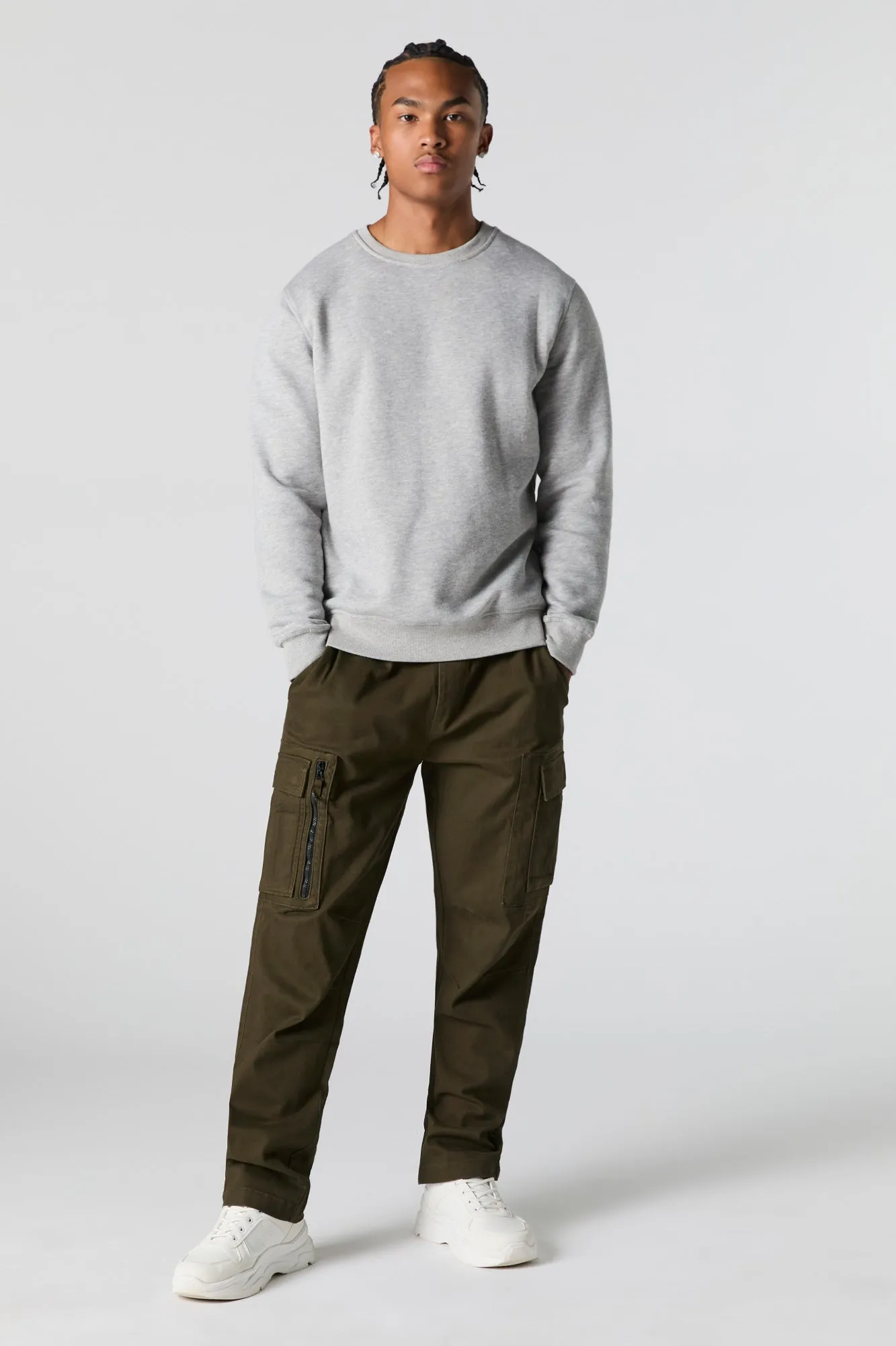 Zip Pocket Drawstring Cargo Pant