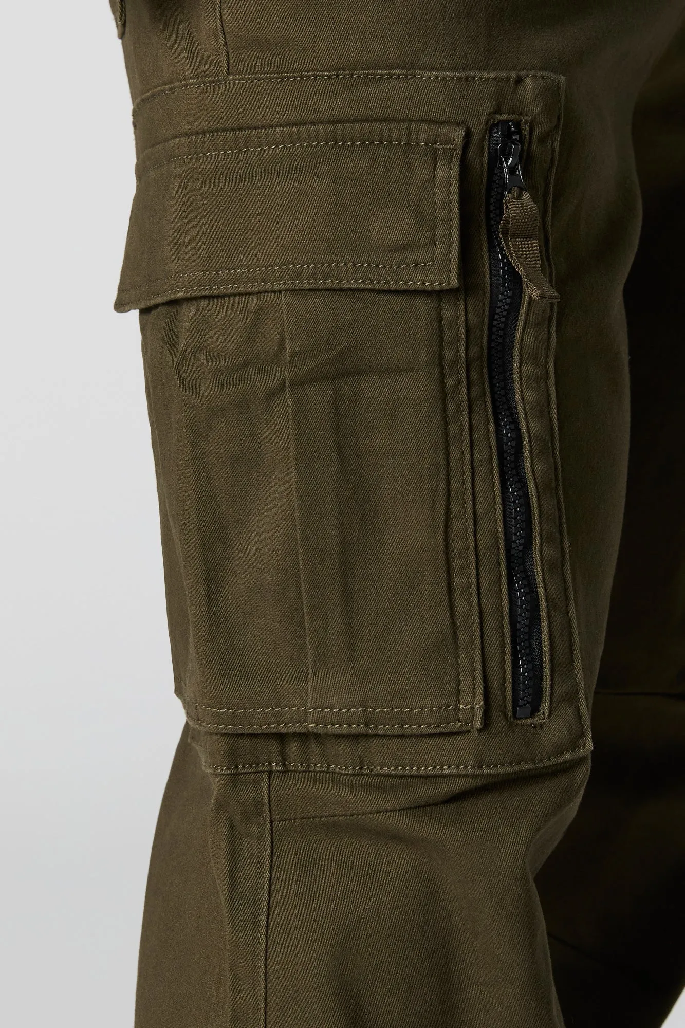 Zip Pocket Drawstring Cargo Pant